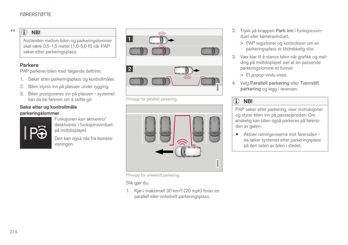 Volvo XC40 bruksanvisningen / page 376