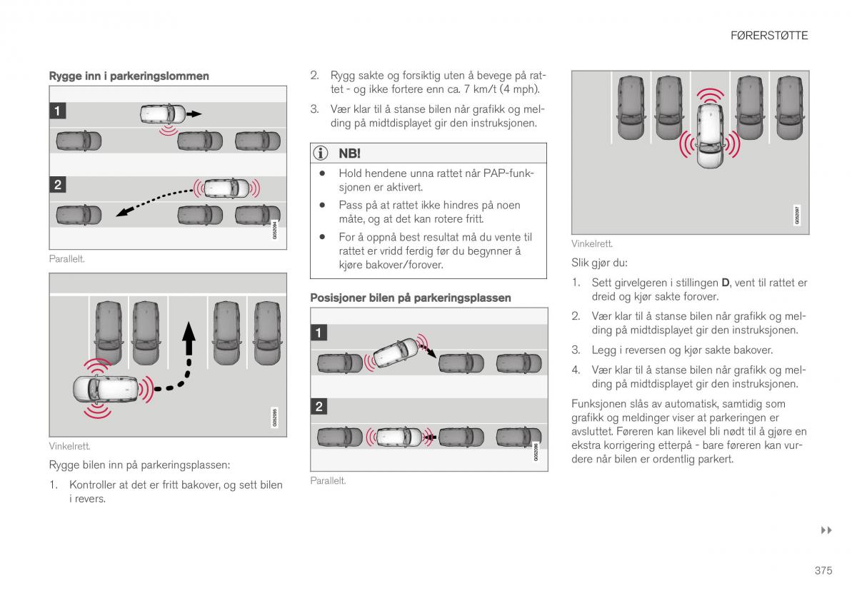 Volvo XC40 bruksanvisningen / page 377