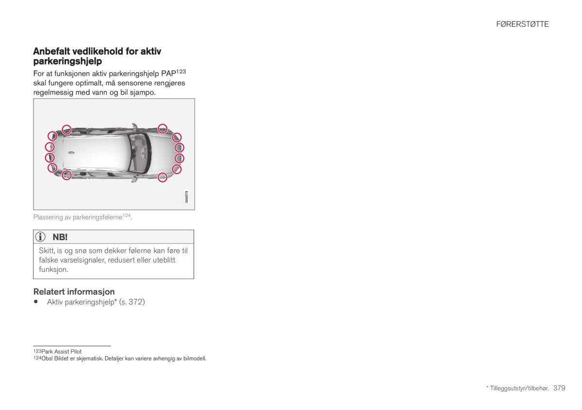 Volvo XC40 bruksanvisningen / page 381