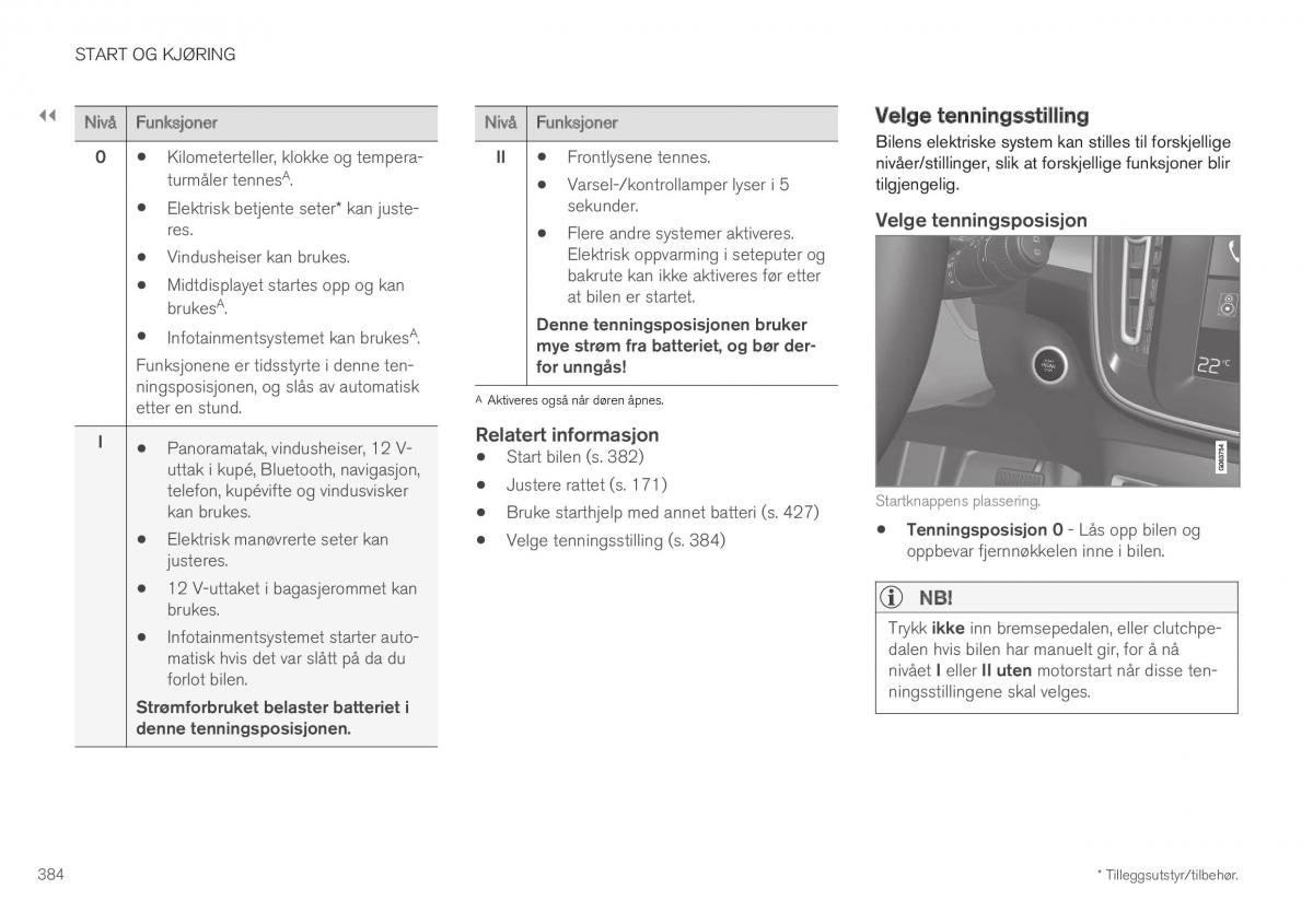 Volvo XC40 bruksanvisningen / page 386