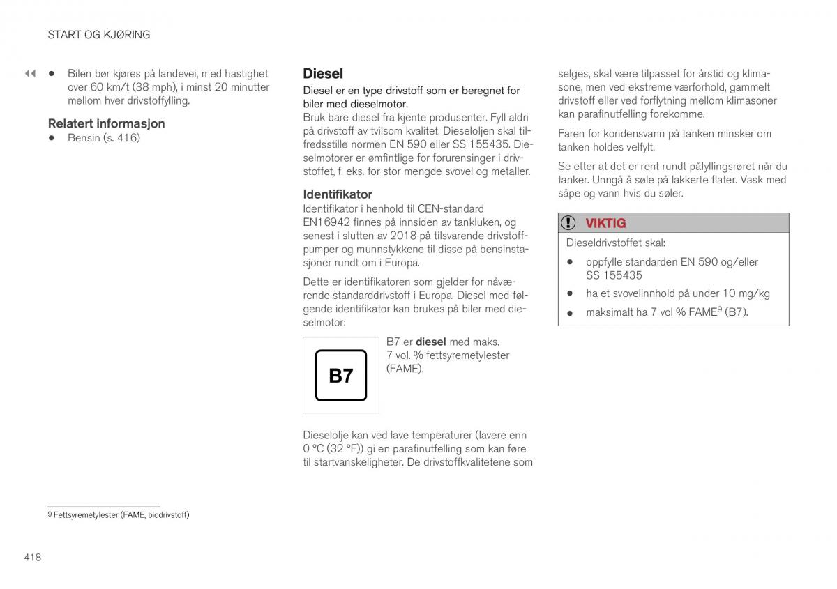 Volvo XC40 bruksanvisningen / page 420