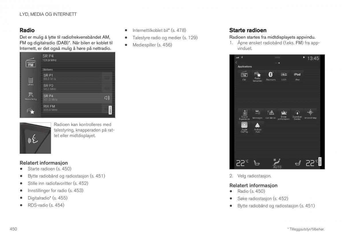 Volvo XC40 bruksanvisningen / page 452