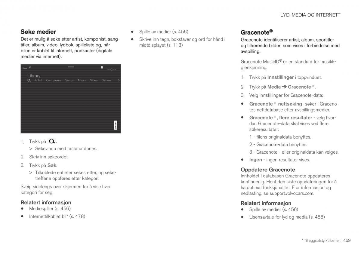 Volvo XC40 bruksanvisningen / page 461