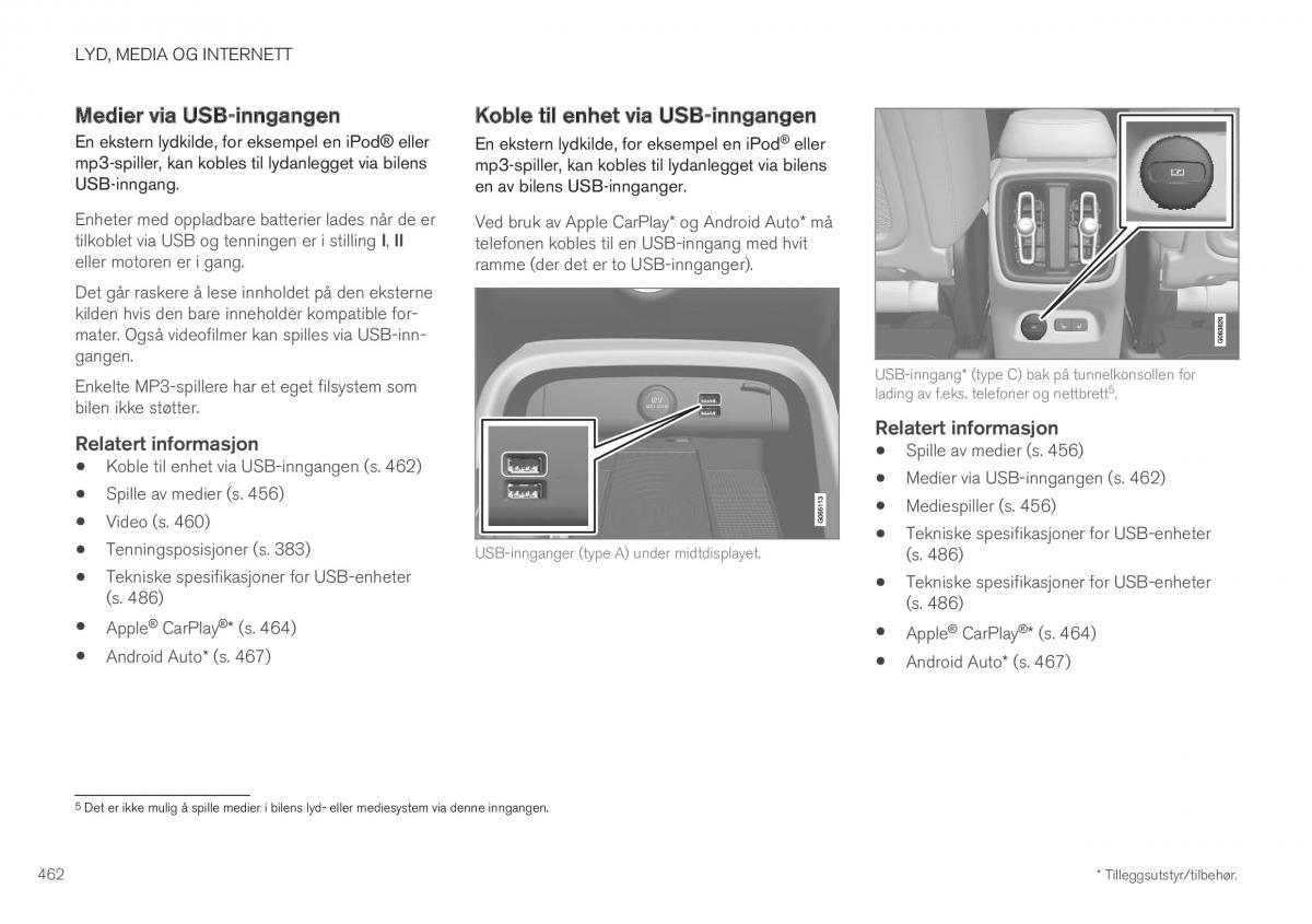 Volvo XC40 bruksanvisningen / page 464