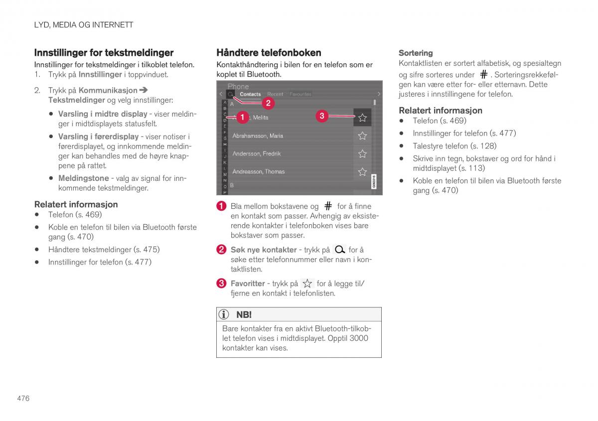 Volvo XC40 bruksanvisningen / page 478