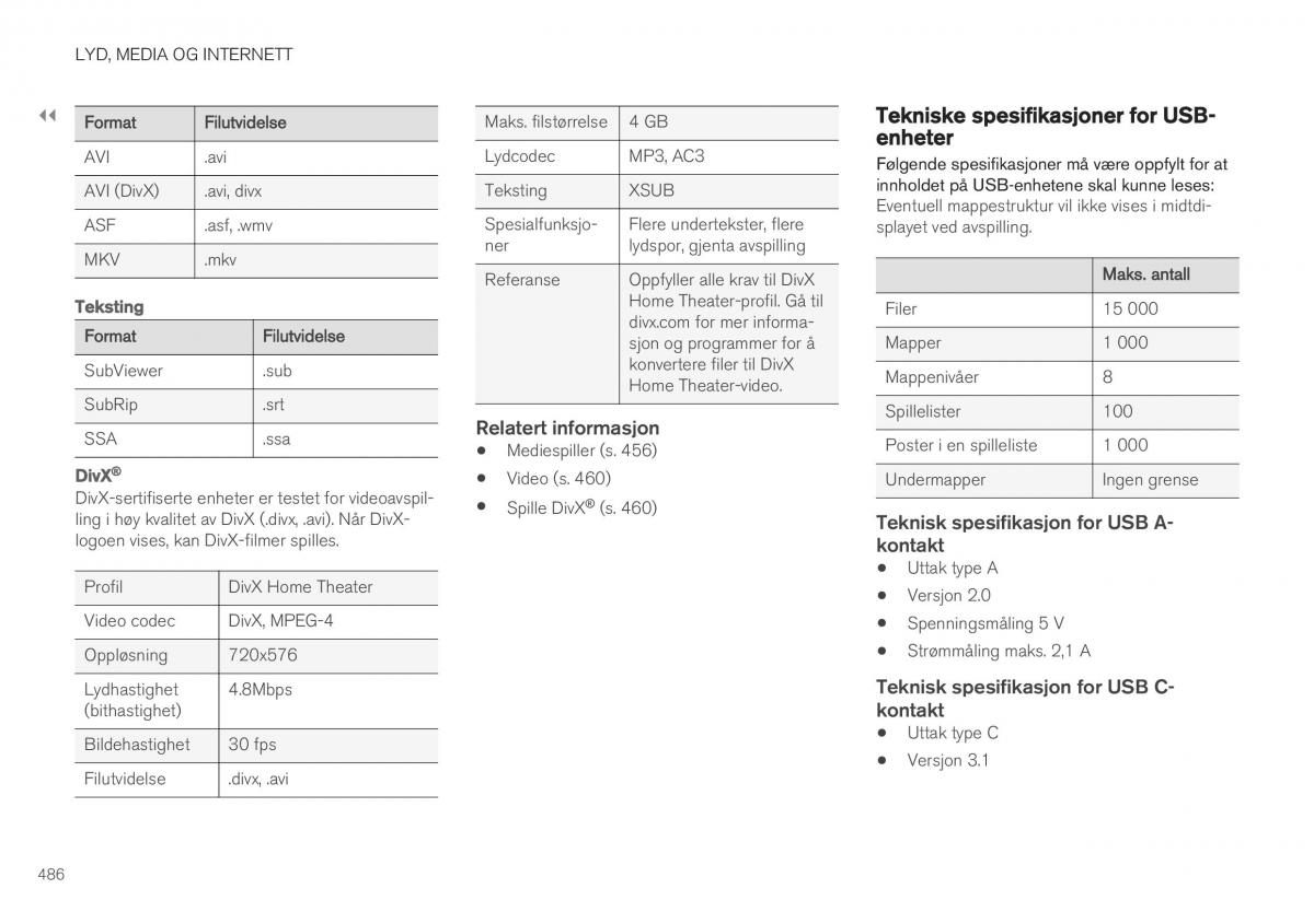 Volvo XC40 bruksanvisningen / page 488