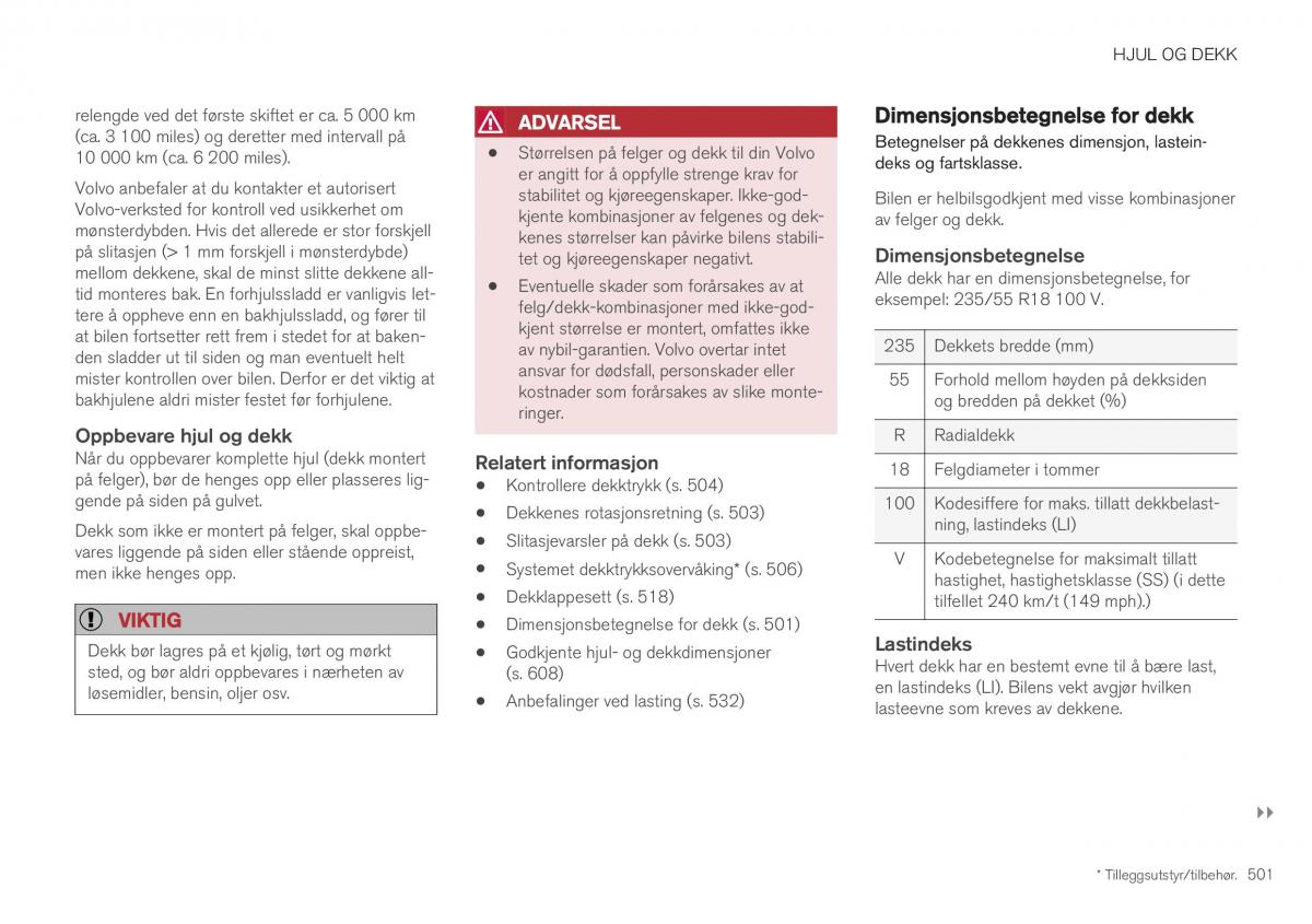 Volvo XC40 bruksanvisningen / page 503