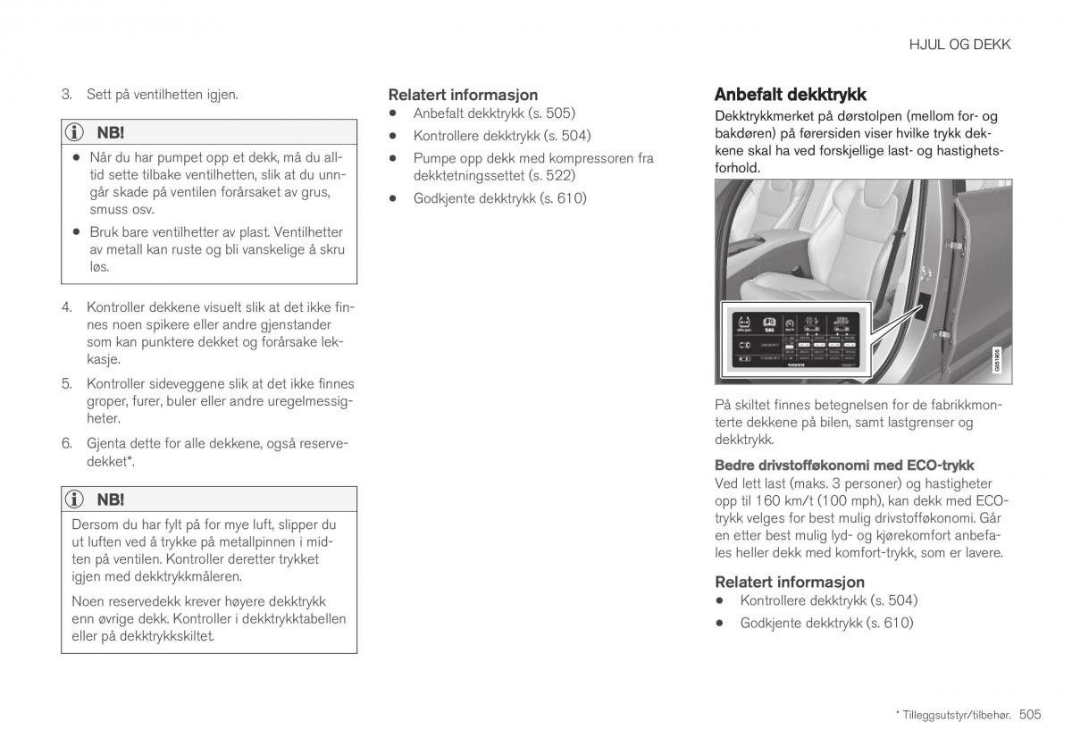 Volvo XC40 bruksanvisningen / page 507