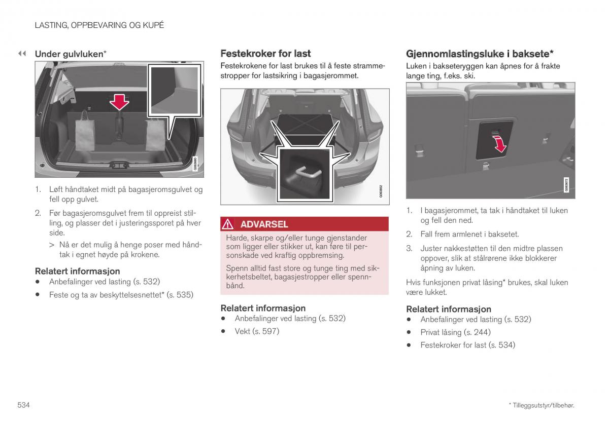 Volvo XC40 bruksanvisningen / page 536