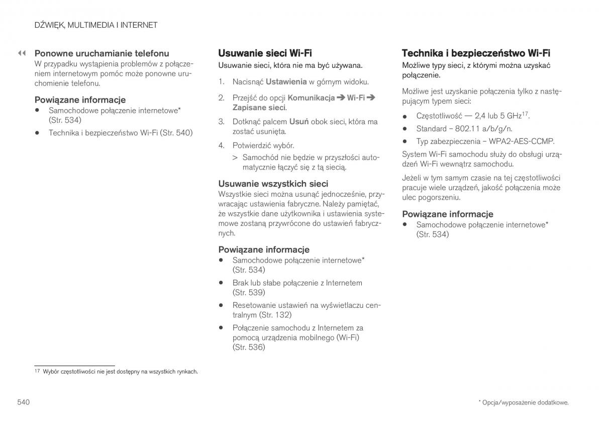 Volvo XC40 instrukcja obslugi / page 542