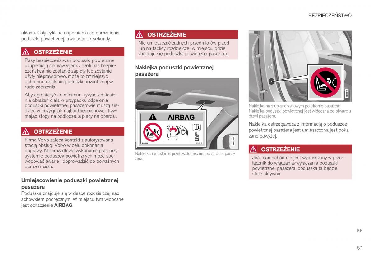 Volvo XC40 instrukcja obslugi / page 59