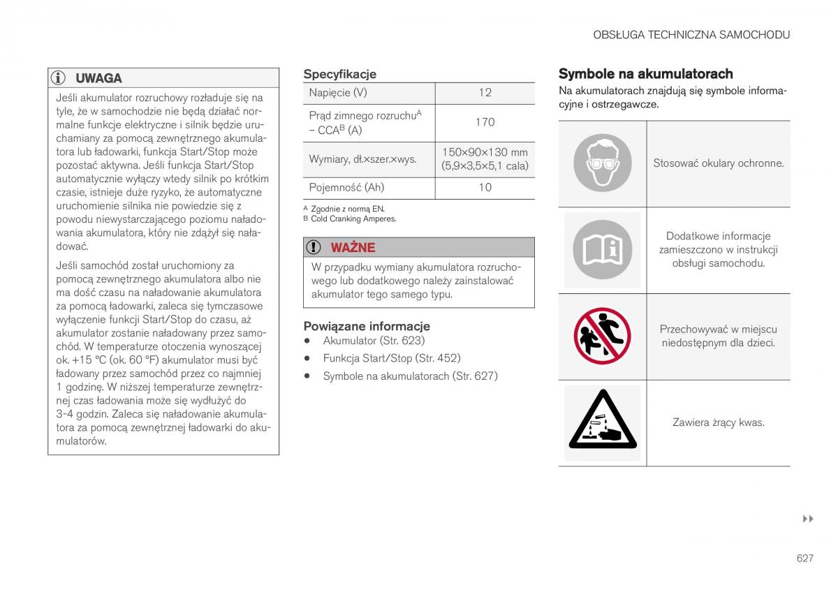 Volvo XC40 instrukcja obslugi / page 629