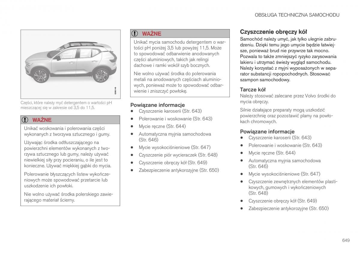 Volvo XC40 instrukcja obslugi / page 651