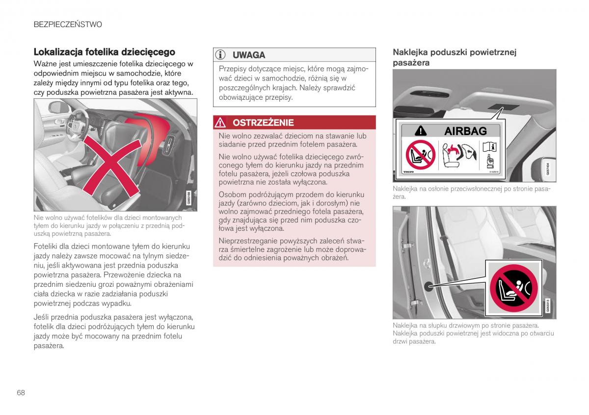 Volvo XC40 instrukcja obslugi / page 70