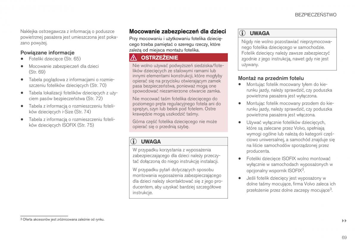 Volvo XC40 instrukcja obslugi / page 71