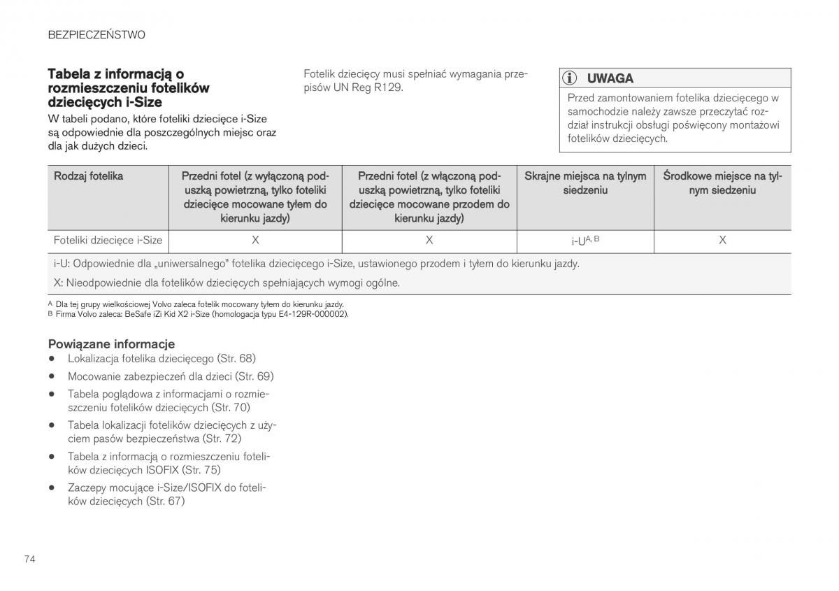 Volvo XC40 instrukcja obslugi / page 76