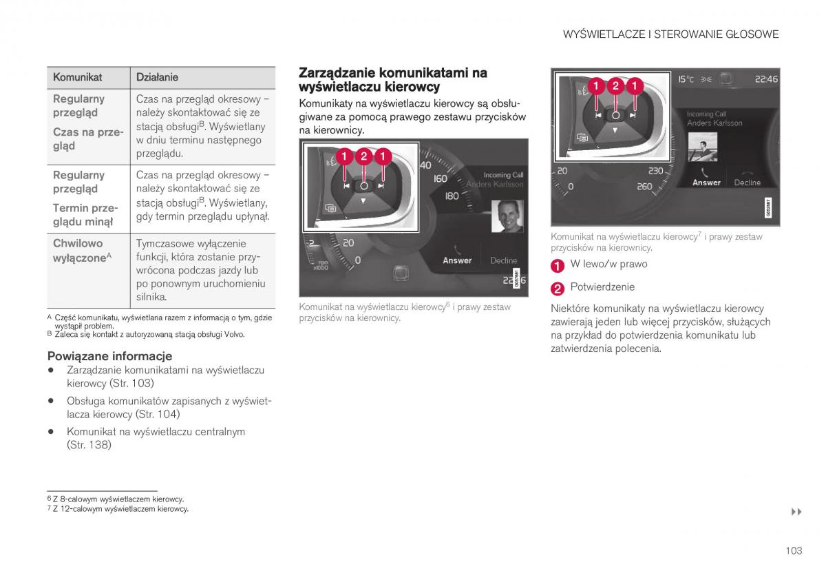 Volvo XC40 instrukcja obslugi / page 105