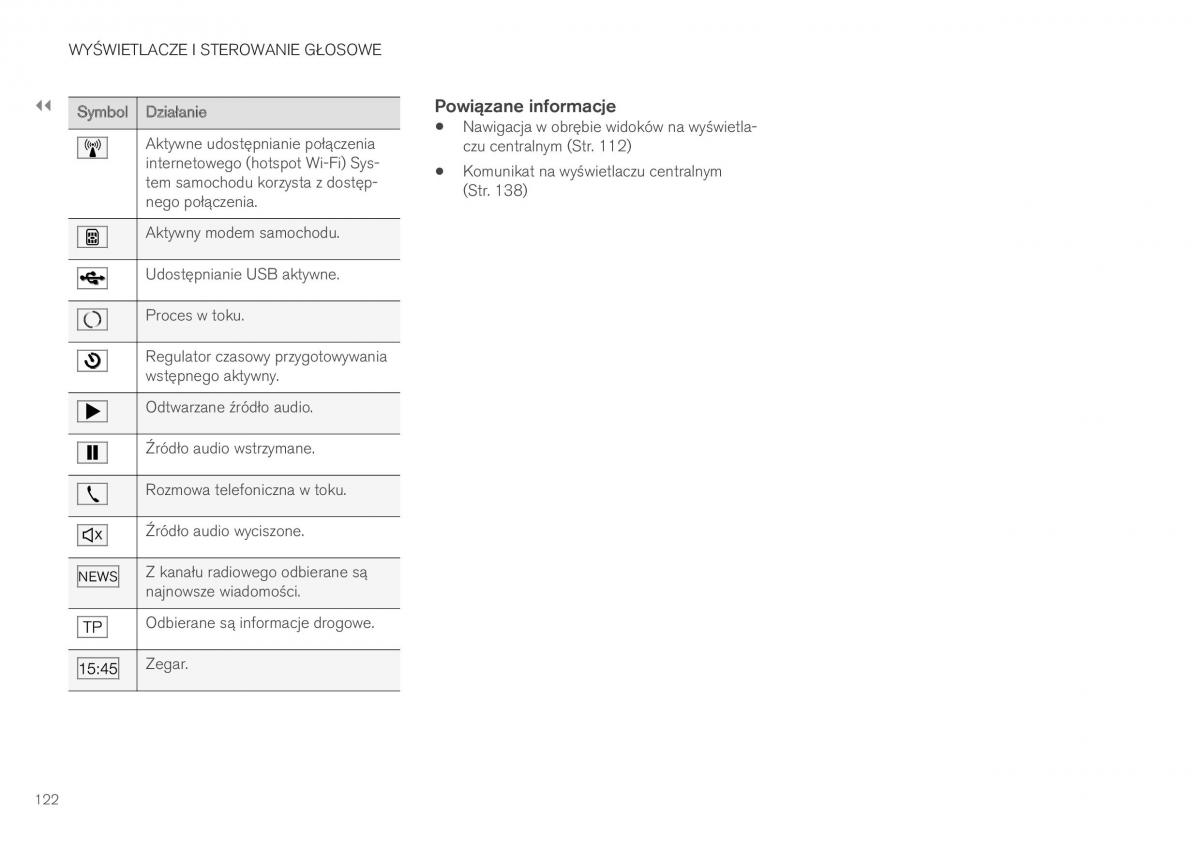 Volvo XC40 instrukcja obslugi / page 124