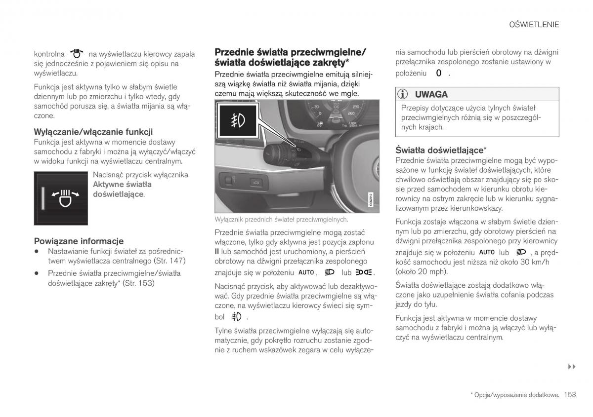 Volvo XC40 instrukcja obslugi / page 155