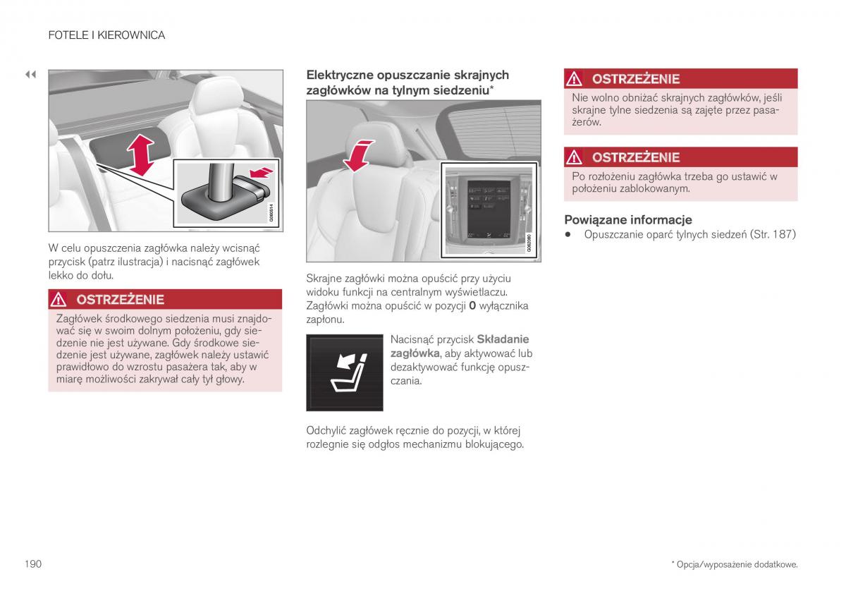 Volvo XC40 instrukcja obslugi / page 192