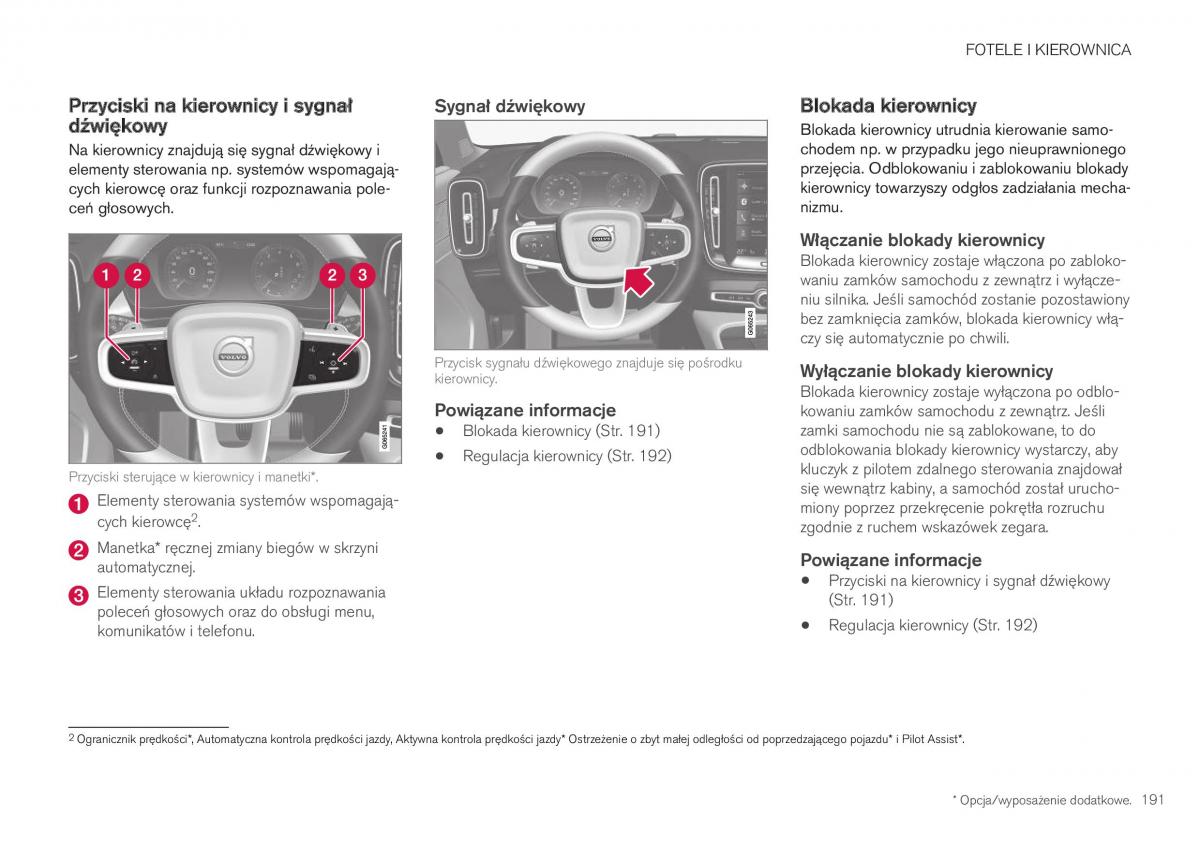 Volvo XC40 instrukcja obslugi / page 193