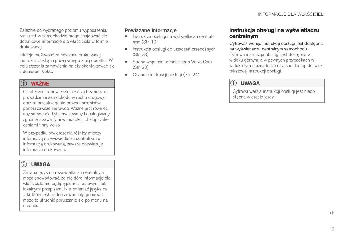 Volvo XC40 instrukcja obslugi / page 21