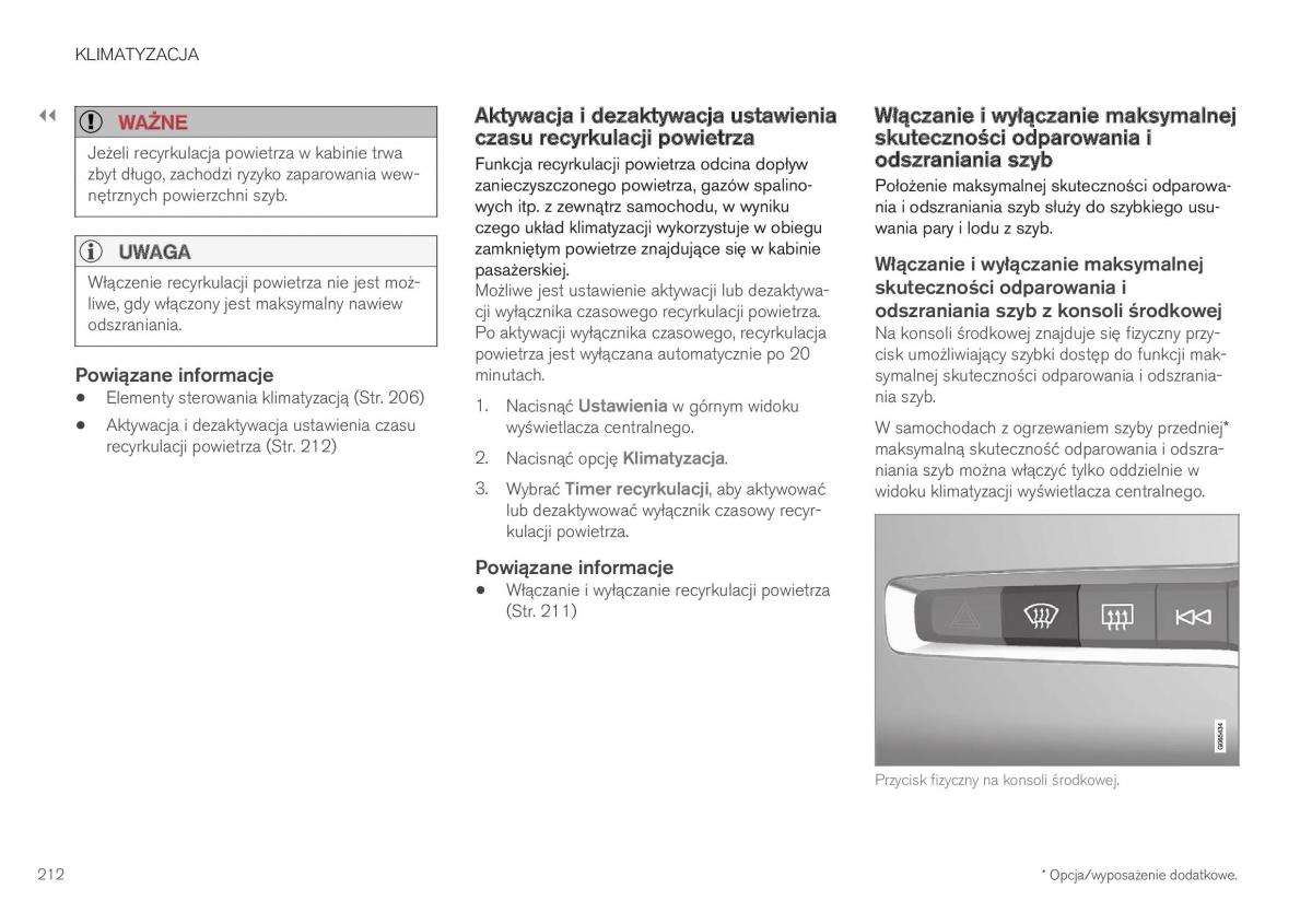 Volvo XC40 instrukcja obslugi / page 214