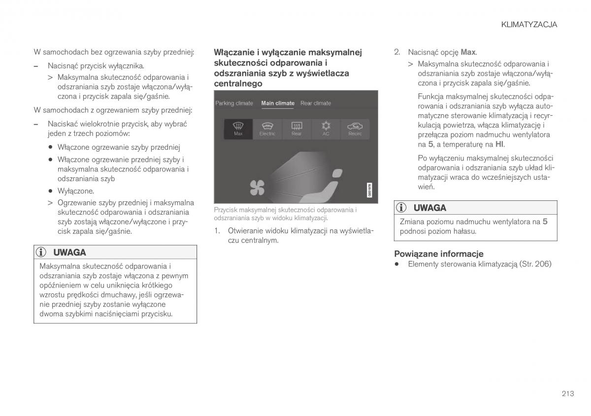 Volvo XC40 instrukcja obslugi / page 215