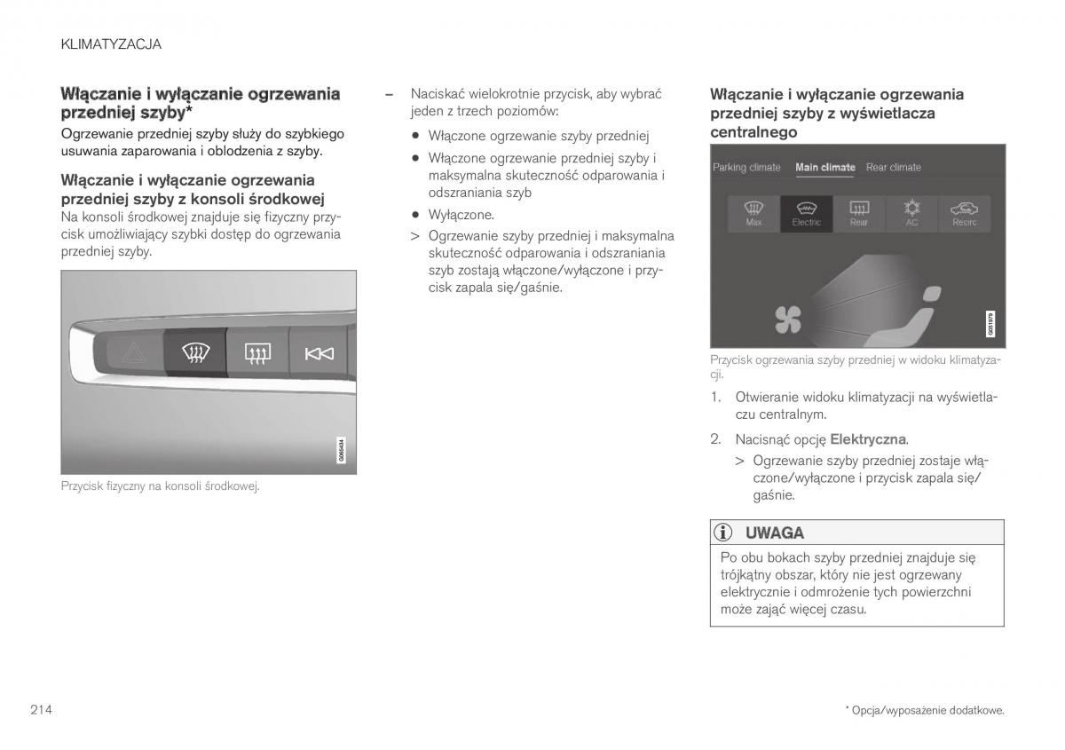 Volvo XC40 instrukcja obslugi / page 216