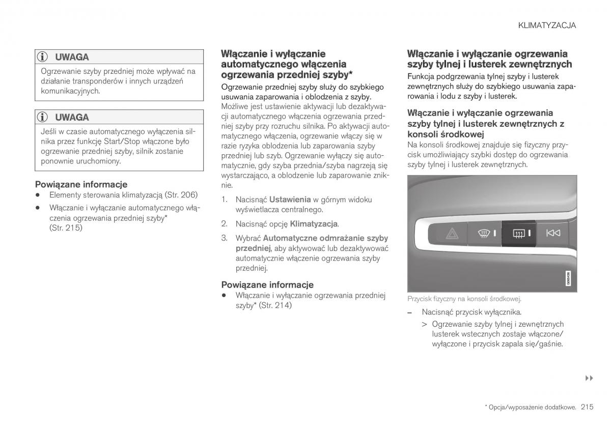 Volvo XC40 instrukcja obslugi / page 217