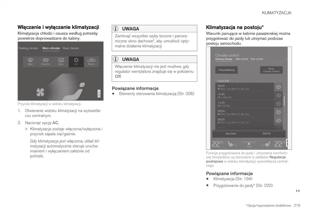 Volvo XC40 instrukcja obslugi / page 221