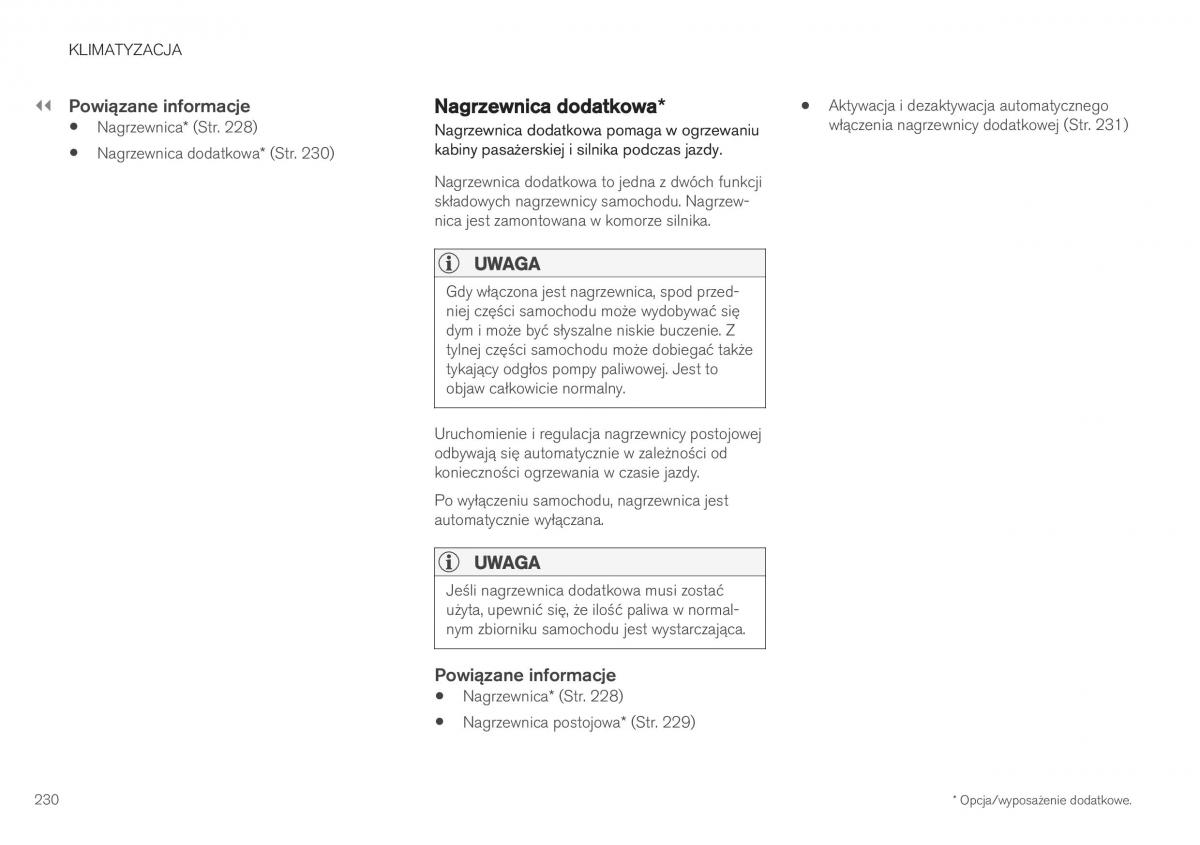 Volvo XC40 instrukcja obslugi / page 232