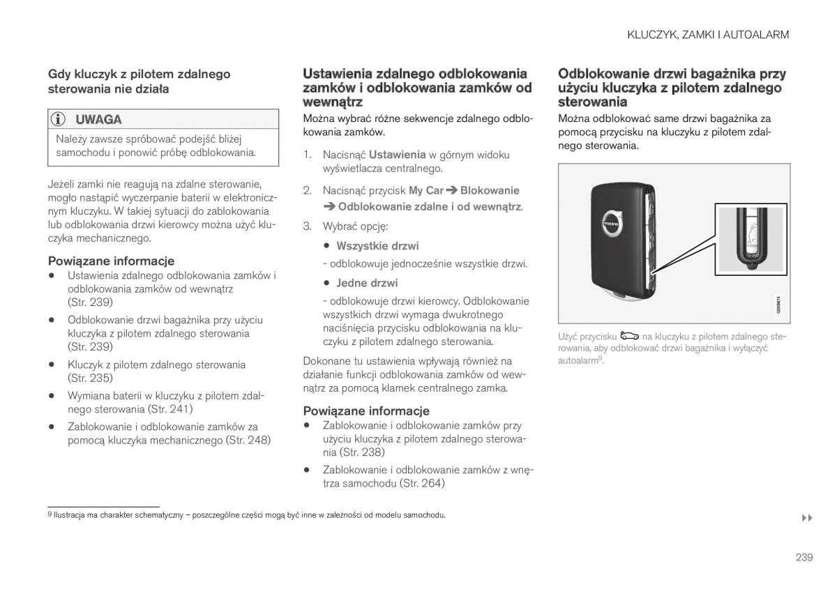 Volvo XC40 instrukcja obslugi / page 241