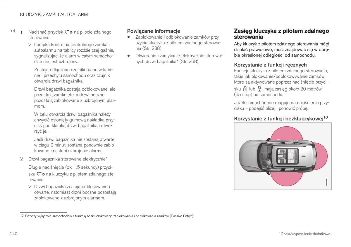 Volvo XC40 instrukcja obslugi / page 242