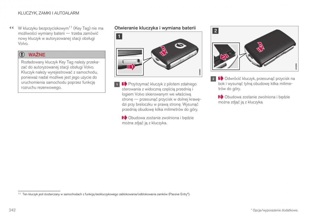 Volvo XC40 instrukcja obslugi / page 244