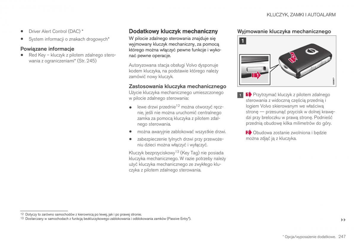 Volvo XC40 instrukcja obslugi / page 249