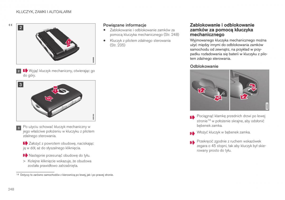 Volvo XC40 instrukcja obslugi / page 250