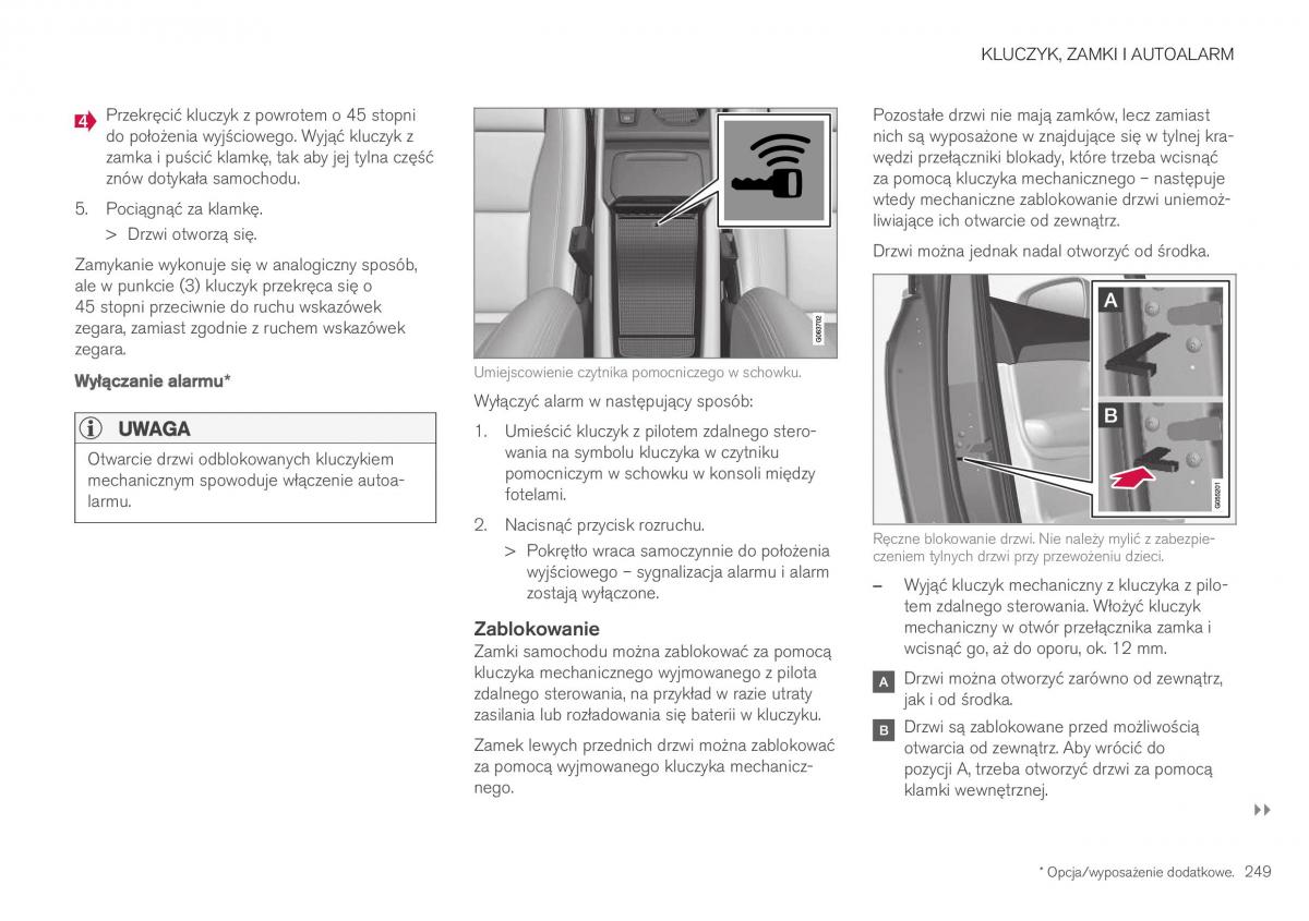 Volvo XC40 instrukcja obslugi / page 251