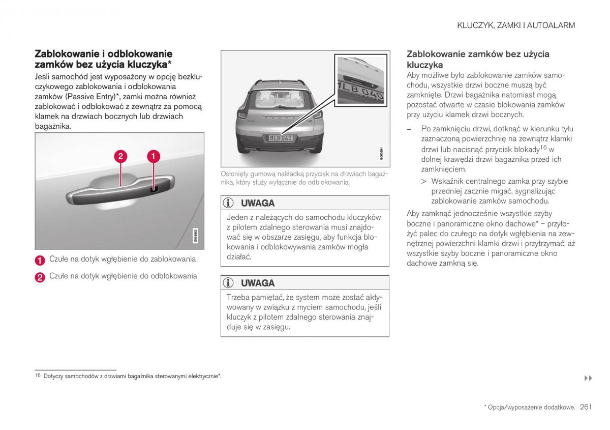 Volvo XC40 instrukcja obslugi / page 263