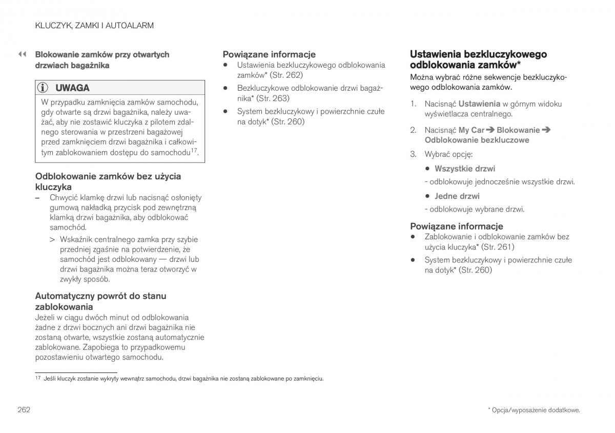 Volvo XC40 instrukcja obslugi / page 264