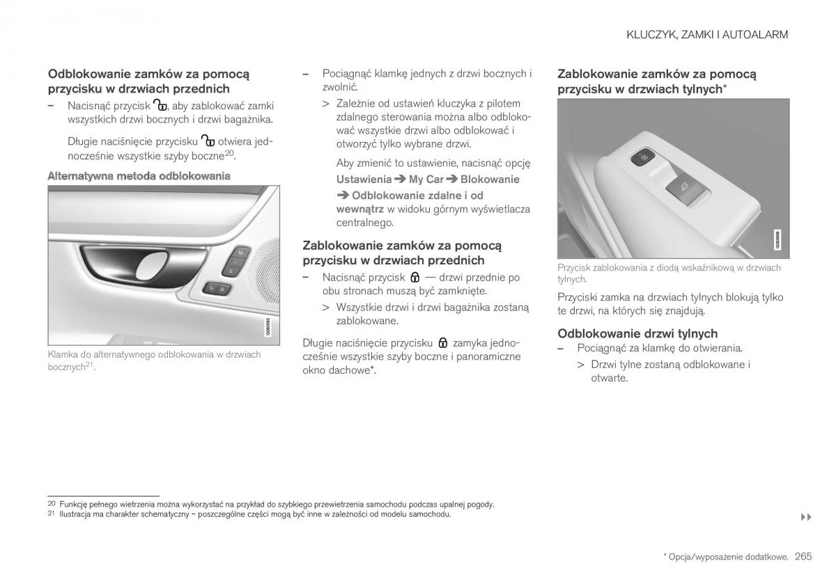 Volvo XC40 instrukcja obslugi / page 267