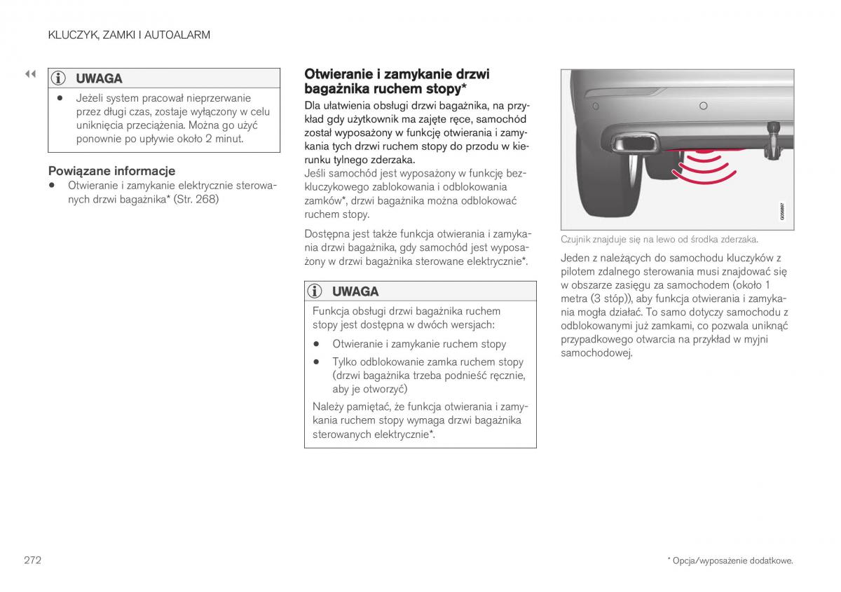 Volvo XC40 instrukcja obslugi / page 274