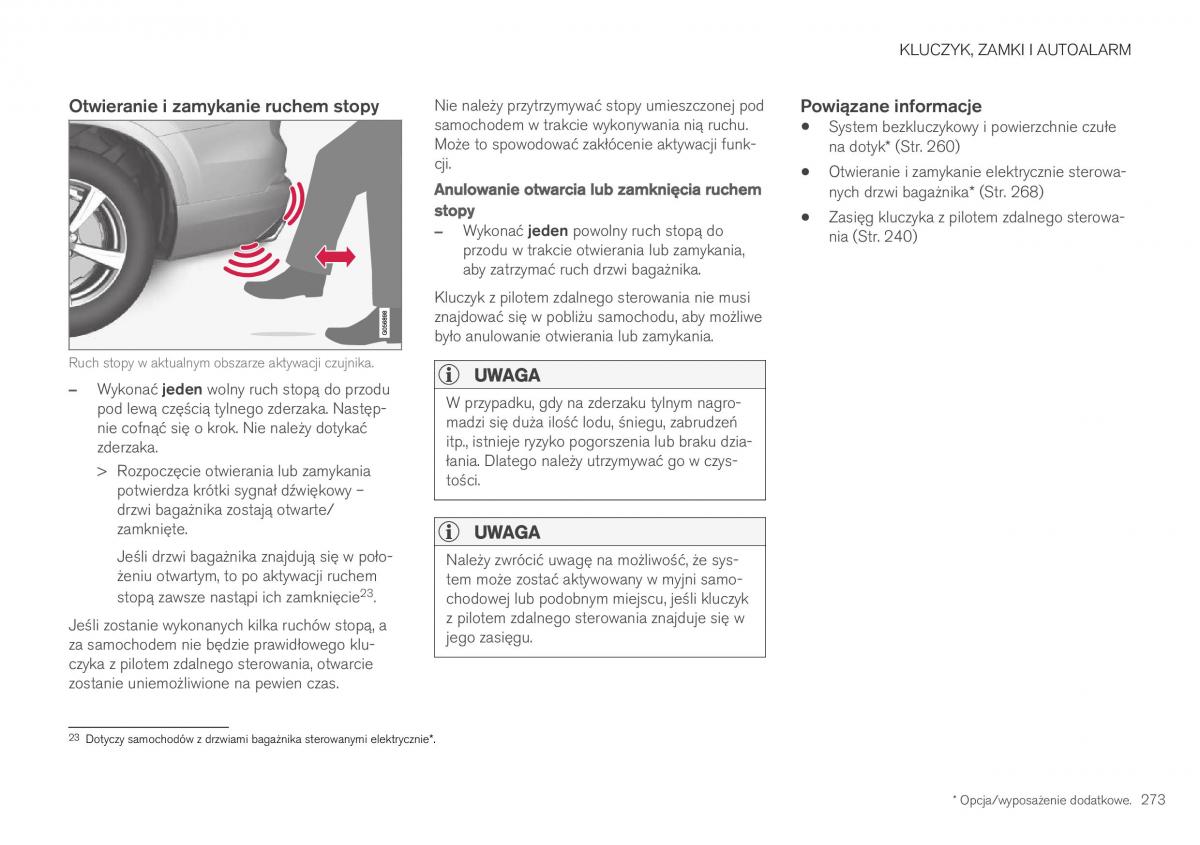 Volvo XC40 instrukcja obslugi / page 275