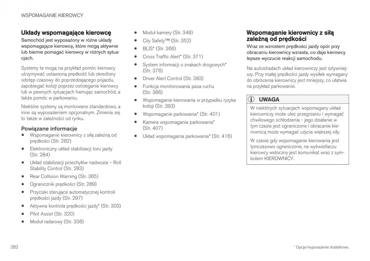 Volvo XC40 instrukcja obslugi / page 284