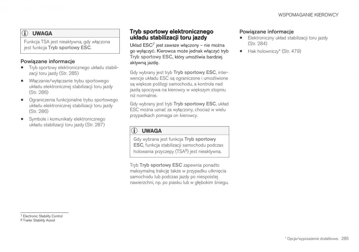 Volvo XC40 instrukcja obslugi / page 287