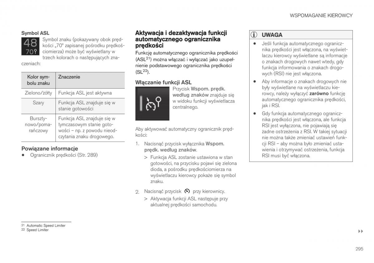 Volvo XC40 instrukcja obslugi / page 297