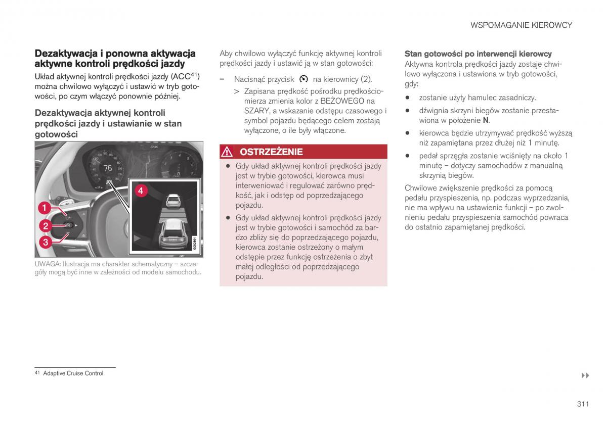 Volvo XC40 instrukcja obslugi / page 313