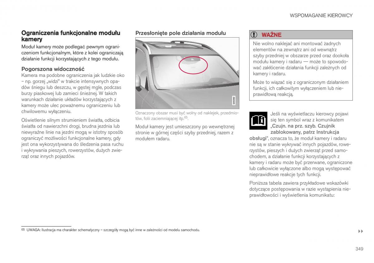 Volvo XC40 instrukcja obslugi / page 351