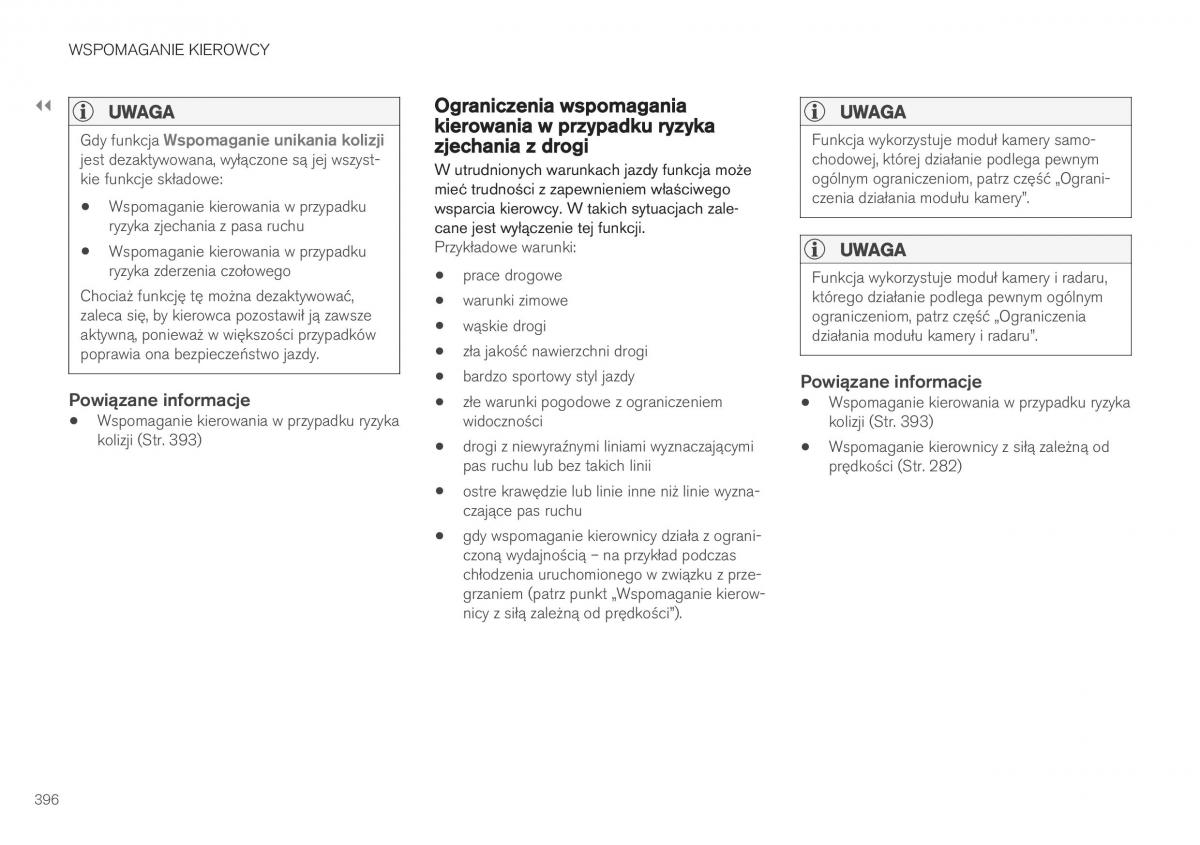 Volvo XC40 instrukcja obslugi / page 398