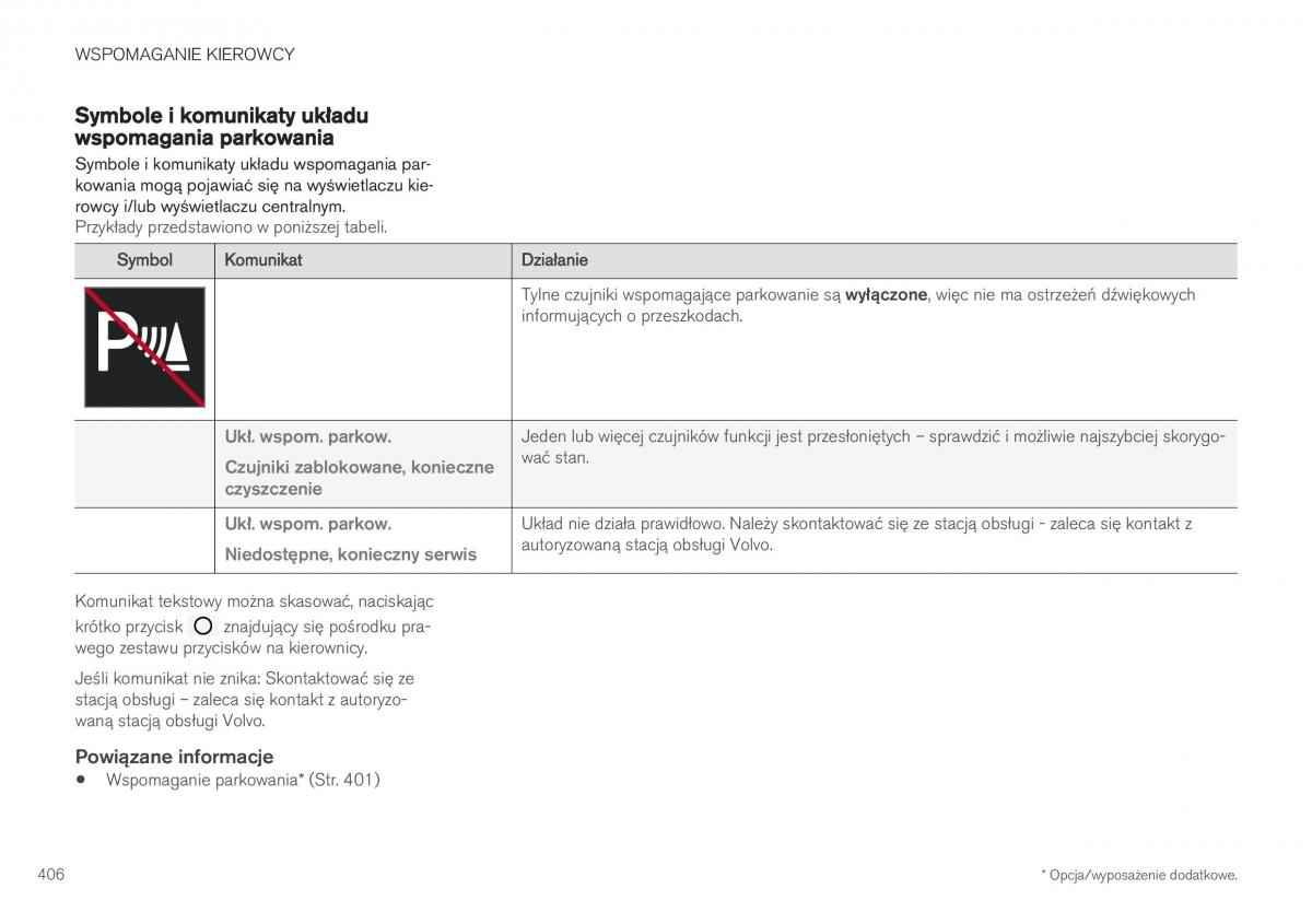 Volvo XC40 instrukcja obslugi / page 408